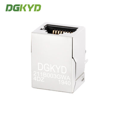 RJ45 connector 100Mbps with filter and gold plating modular jack for PCB applications