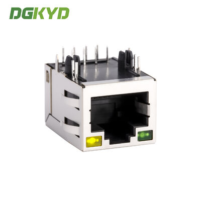 Industrial Grade 8PIN RJ45 Shielded Connector with 6U Gold Plating for Network Port