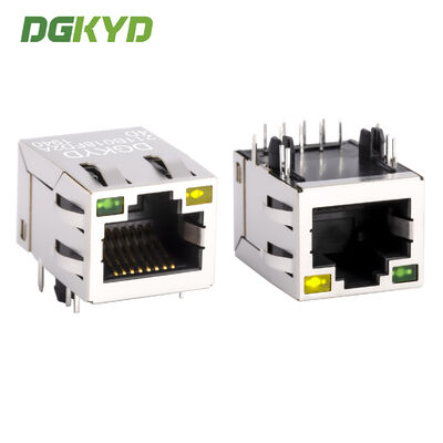 Industrial Grade 8PIN RJ45 Shielded Connector with 6U Gold Plating for Network Port