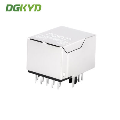 RJ45 Shielded Connector with 100Mbps POE Integrated Ethernet Filter and 6U Gold Plating