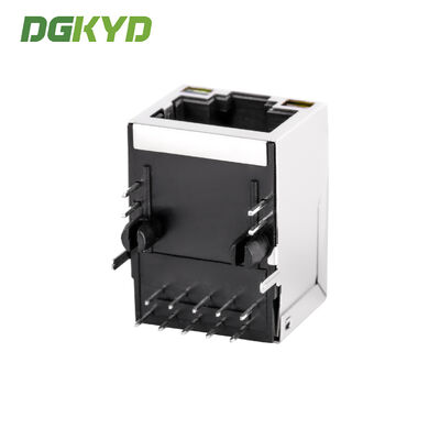 RJ45 Shielded Connector with 100Mbps POE Integrated Ethernet Filter and 6U Gold Plating