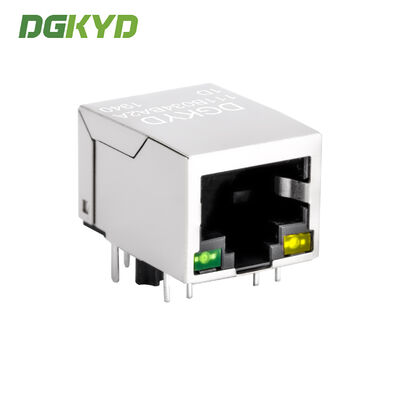 RJ45 Ethernet Connector with Metal Shield 8p8c Magnetic Modular Jack for CAT5&6 Ethernet
