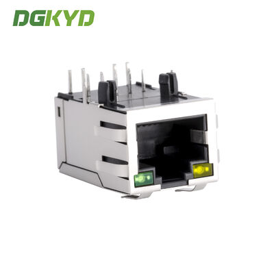 Industrial Grade RJ45 Shielded Connector with 100Mbps Speed and 6U Gold Plating