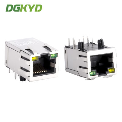 Industrial Grade RJ45 Shielded Connector with 100Mbps Speed and 6U Gold Plating