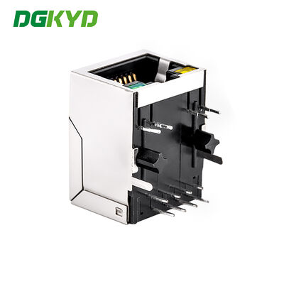 Industrial Grade RJ45 Ethernet Connector with 100Mbps Integrated Transformer and Gold Plating 6u