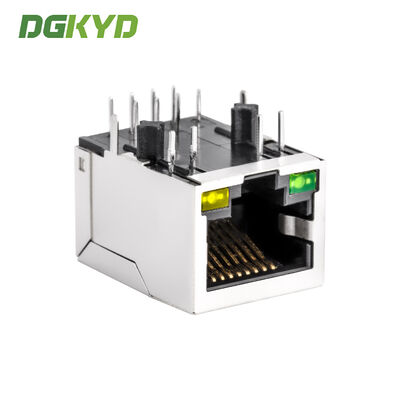 Lightning Protection RJ45 Shielded Connector with 6U Gold Plating and Integrated Filter for Network Port
