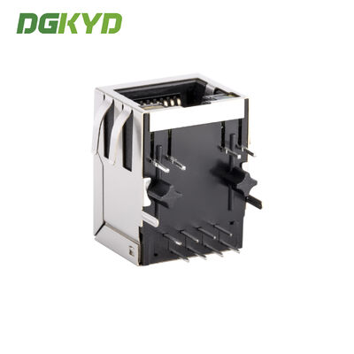 100Mbps RJ45 Connector with Integrated Transformer and Shielded Housing for Network Interface