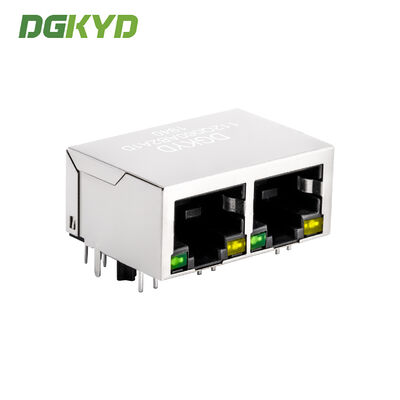 RJ45 Connector Modular Jack with 6u Gold Plating Filter and TAB-Down Port for Gigabit Ethernet