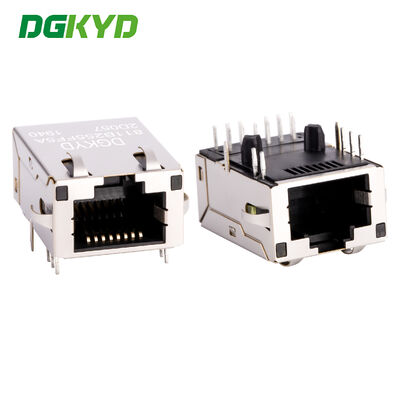 Single Port 100M Integrated Transformer 12Pin RJ45 Shielded Connector Ethernet Filter Modular Jack