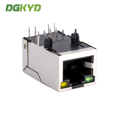 Single Port RJ45 Connector with Transformer 10/100 Base-T RJ45 Jack Modular Jack for Ethernet Network