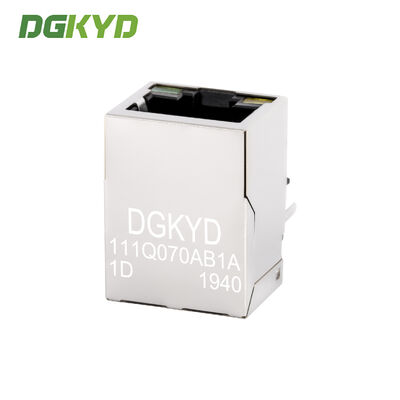 DIP Mount TAB-DOWN RJ45 Network Connector with 2.5G Integrated Transformer Single Port RJ45 Ethernet Jack
