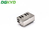 1X2 8P10C TAB Down RJ45 Ethernet Connector With LED