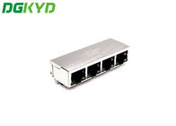 1X4 8P10C TAB Down RJ45 Network Connector With LED
