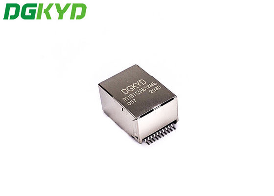 DGKYD911B113AB1WS057 Single Port TAB UP SMT 100BASE RJ45 Connector Socket With LED