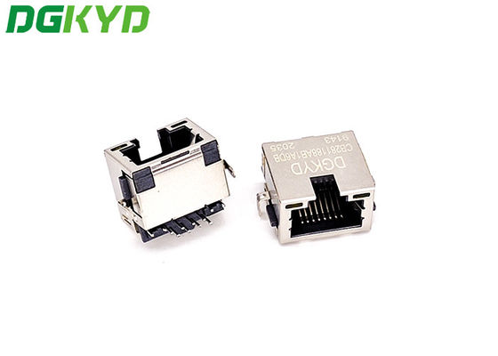 SMT Sink 2.8 DIP Single Port RJ45 Connector With Metal Shield DGKYDCB281188AB1A6DB9