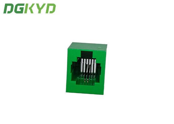 DGKYD52221162IWJ1DY7057 Rectangle Green PBT RJ12 Single Ports 2 Pin Connector Jack