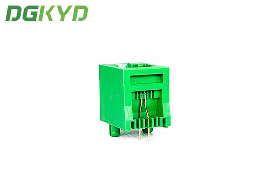 DGKYD52221162IWJ1DY7057 Rectangle Green PBT RJ12 Single Ports 2 Pin Connector Jack