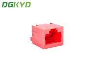 DGKYD52T1188IWH1DB1019 Red Unshielded RJ45 Single Port G/FU 8 Pin Rj45 Connector Port 180 °
