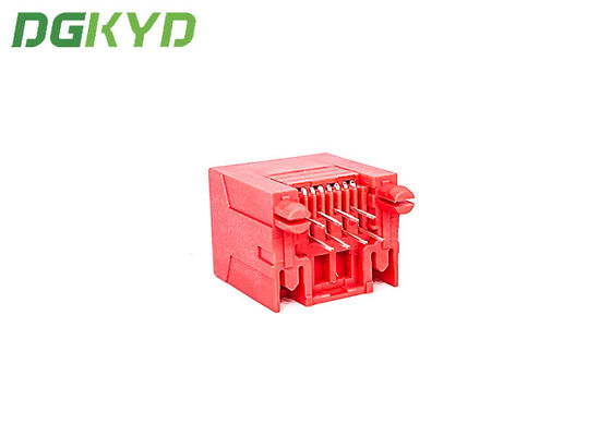 DGKYD52T1188IWH1DB1019 Red Unshielded RJ45 Single Port G/FU 8 Pin Rj45 Connector Port 180 °