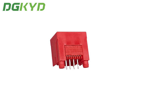 DGKYD52T1188IWH1DB1019 Red Unshielded RJ45 Single Port G/FU 8 Pin Rj45 Connector Port 180 °