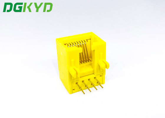 DGKYD56221118IWB1DY1027 Rectangle Single Port RJ45 Socket 15.2 *17.8* 11.7mm RJ45 Without Transformer