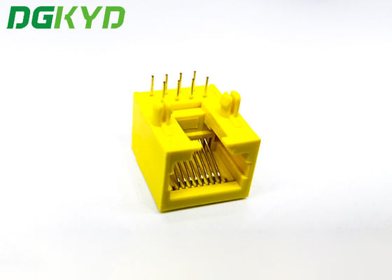 DGKYD56221118IWB1DY1027 Rectangle Single Port RJ45 Socket 15.2 *17.8* 11.7mm RJ45 Without Transformer