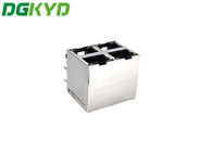 DGKYD59212288AE5A1DY1E022 2X2 Ports 180 Degree RJ45 Network Connectors With LED