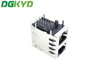 DGKYD21Q418DF5A2D2057 Metal Shielded Cat6a Rj45 Connector 2x1 Stacked