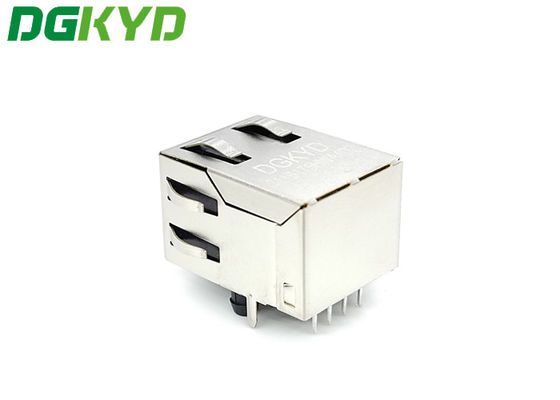 10/100 Base-T Single Port Up 8P8C 90 Degree Shielded RJ45 Ethernet Connector