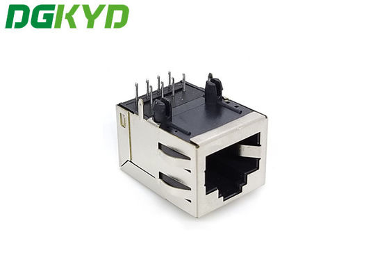 10/100 Base-T Single Port Up 8P8C 90 Degree Shielded RJ45 Ethernet Connector