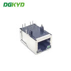 Gigabit Filter 8P10C Female Network RJ45 Connector Socket Right Angle 90 Degree With Light And No Bullets