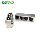 Network Integrated Filter RJ45 Shielded Connector 1X4  8P8C 6U DIP PCB Mount Style