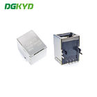 RJ45 Network Port Connector 1X1 8P8C 30U Straight-In With Light Shielding Connector