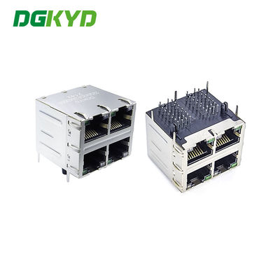 6U 2X2 Multi Port Gigabit Integrated Filter Rj45 Modular Socket DGKYD22Q042DE3A5D068