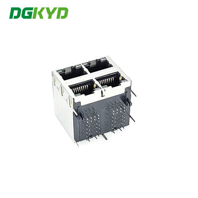 6U 2X2 Multi Port Gigabit Integrated Filter Rj45 Modular Socket DGKYD22Q042DE3A5D068