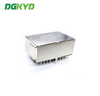 DGKYD112B002AA2A1D3 Rj45 Socket 1x2 Port 8P8C 100M Integrated Filter Connector Shielded Socket With LED Light