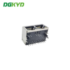 Double Port 1x2 Rj45 Cat6 Connector with Transformer Modular Jack