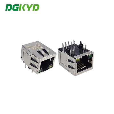 8P10C Single Port RJ45 Connector With Integrated Transformer