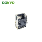 90 Degrees Shielded 6Pin Cat6 RJ45 Single Port Connector Network Socket RJ45 With Transformer