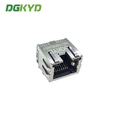 DGKYD60S1188DB2A6DY1008 Female RJ45 Single Port 1X1 8P8C Jacks With LED Metal Shielded