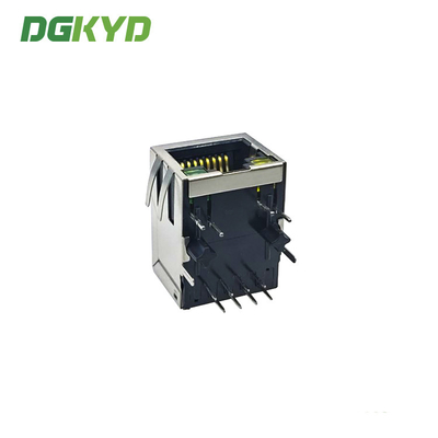 8P8C RJ45 Single Port Female Through Hole Connector DGKYD111B002FA2A1D RJ45 With Transformer