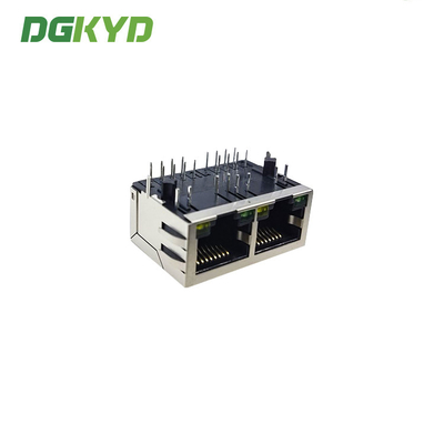 Low Profile 1x2 Cat6 RJ45 Multiple Port Connectors DGKYD112B002DB2A1D