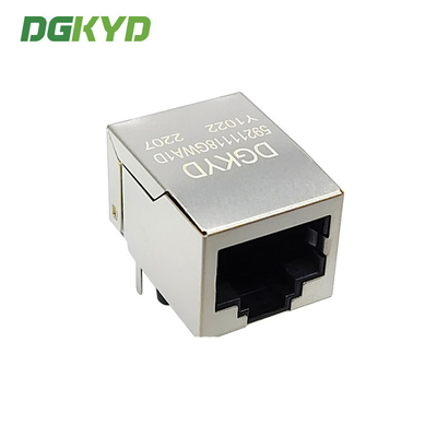 DGKYD59211118GWA1DY1022 Shielded Modular 8pin Female RJ45 Ethernet Connector Without LED