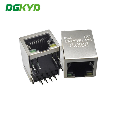 DGKYD59211118AB2A3DY1027  PA46 Housing 8P10C 21.15mm RJ45 Modular Jack With LED