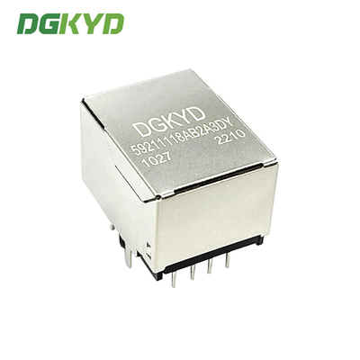 DGKYD59211118AB2A3DY1027  PA46 Housing 8P10C 21.15mm RJ45 Modular Jack With LED