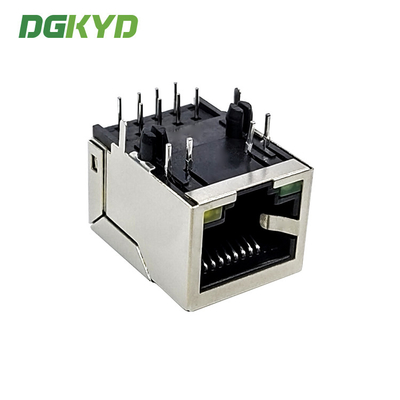 DGKYD59211118AB2A3DY1027  PA46 Housing 8P10C 21.15mm RJ45 Modular Jack With LED