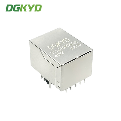 DGKYD211Q104CD2A4DZ Gigabit Single Port Cat6 Ethernet Connector LED 10P8C RJ45 Modular Jack Pcb Jack