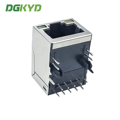 DGKYD211Q104CD2A4DZ Gigabit Single Port Cat6 Ethernet Connector LED 10P8C RJ45 Modular Jack Pcb Jack