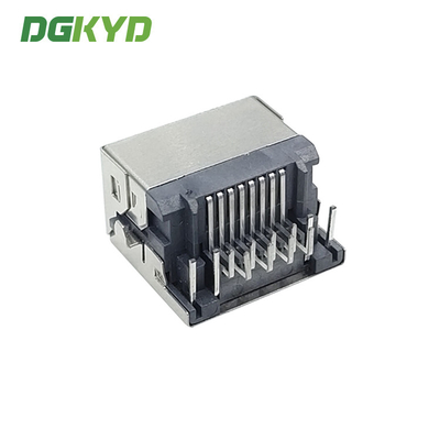 DGKYDCB431188AB7WA6DB1075 4.3 Sink Board Connector RJ45 Socket With Lamp Package Shield SMT