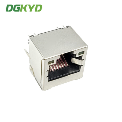 52F Single Port Network Socket 8P8C In-Line Connector With Light Without Transformer Modular Jack